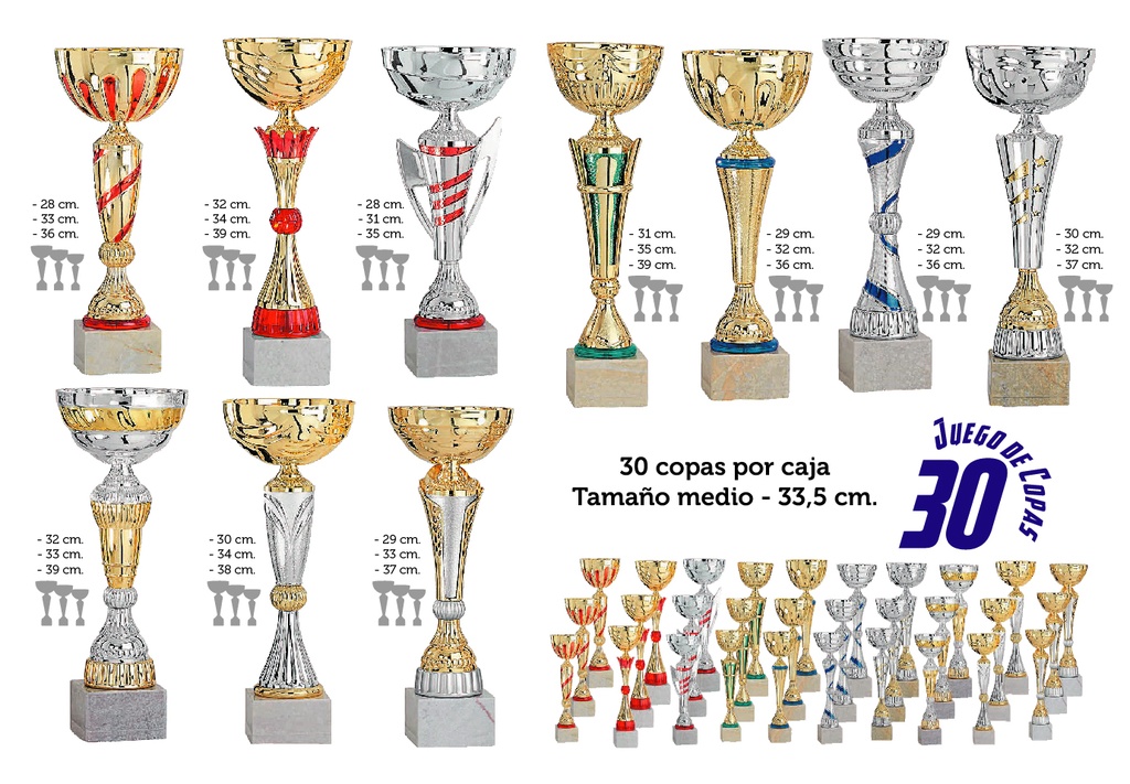 Juego 30 Copas (10 Tríos)